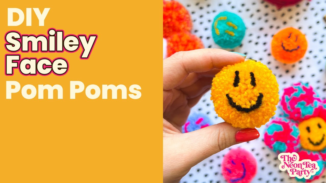 How To Make Smiley Face Pom Poms