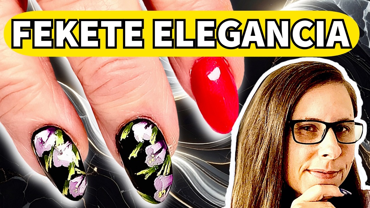 FEKETE- PIROS ELEGÁNS KÖRÖM | TELJES MANIKŰR ANYUKÁMON💝