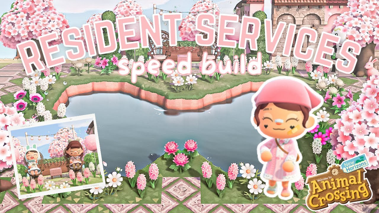 Butterfly Pond on ACNH? | Resident Services Speed Build | Part 2