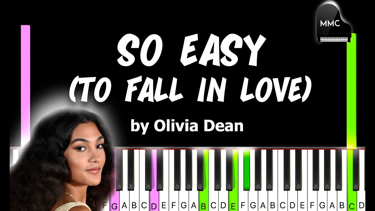So Easy (To Fall in Love) by Olivia Dean synthesia piano tutorial + sheet music + lyrics