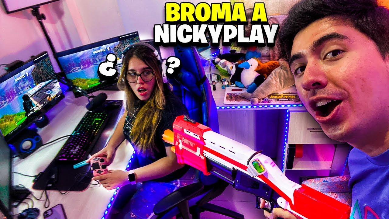 LE HAGO UNA BROMA a MI ESPOSA con ESCOPETA TÁCTICA de FORTNITE / NickyPlay115 y JorgeIsaac115