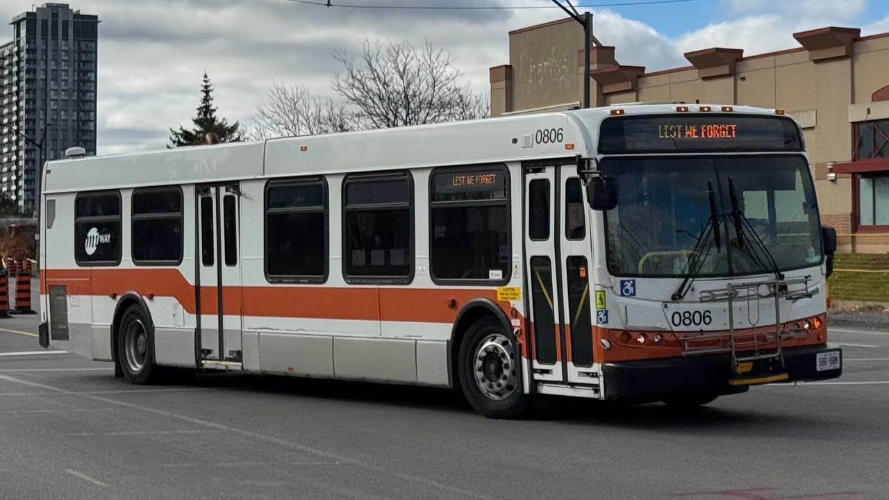 [4K, RETIRED] MiWay - Route 110N: University Express (New Flyer D40LFR 0806)