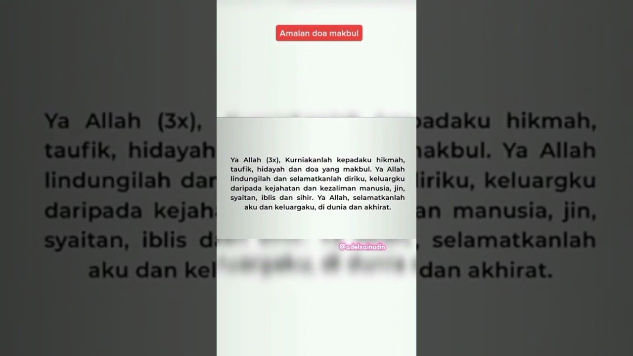 Amalan Doa Makbul
