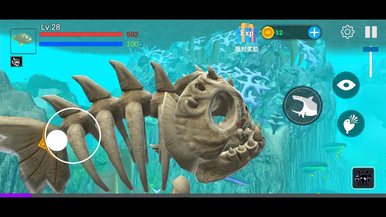 IKAN TENGKORAK.....FISH EATER MEGALODON FISH EATER IO #games #gaming #gameplay