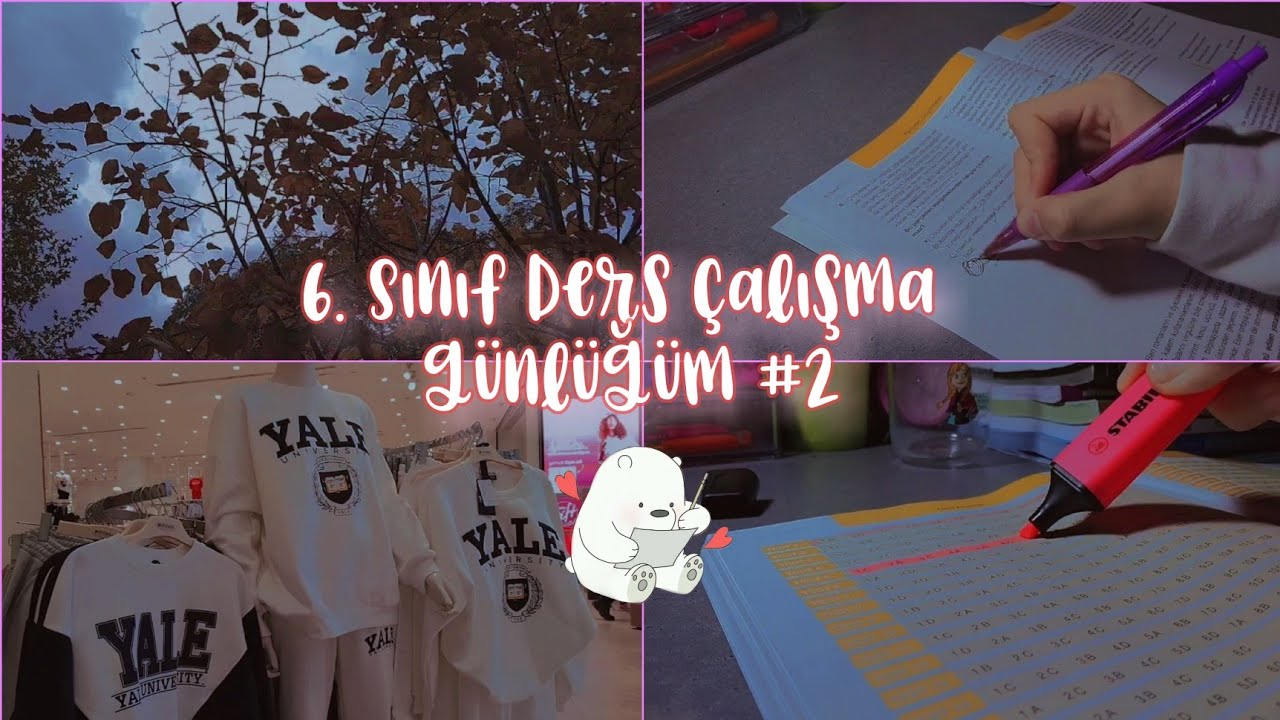 DERS ÇALIŞMA GÜNLÜĞÜM #2 ~ 6. Sınıf~ Bol bol ders, avm, yine kahve✨