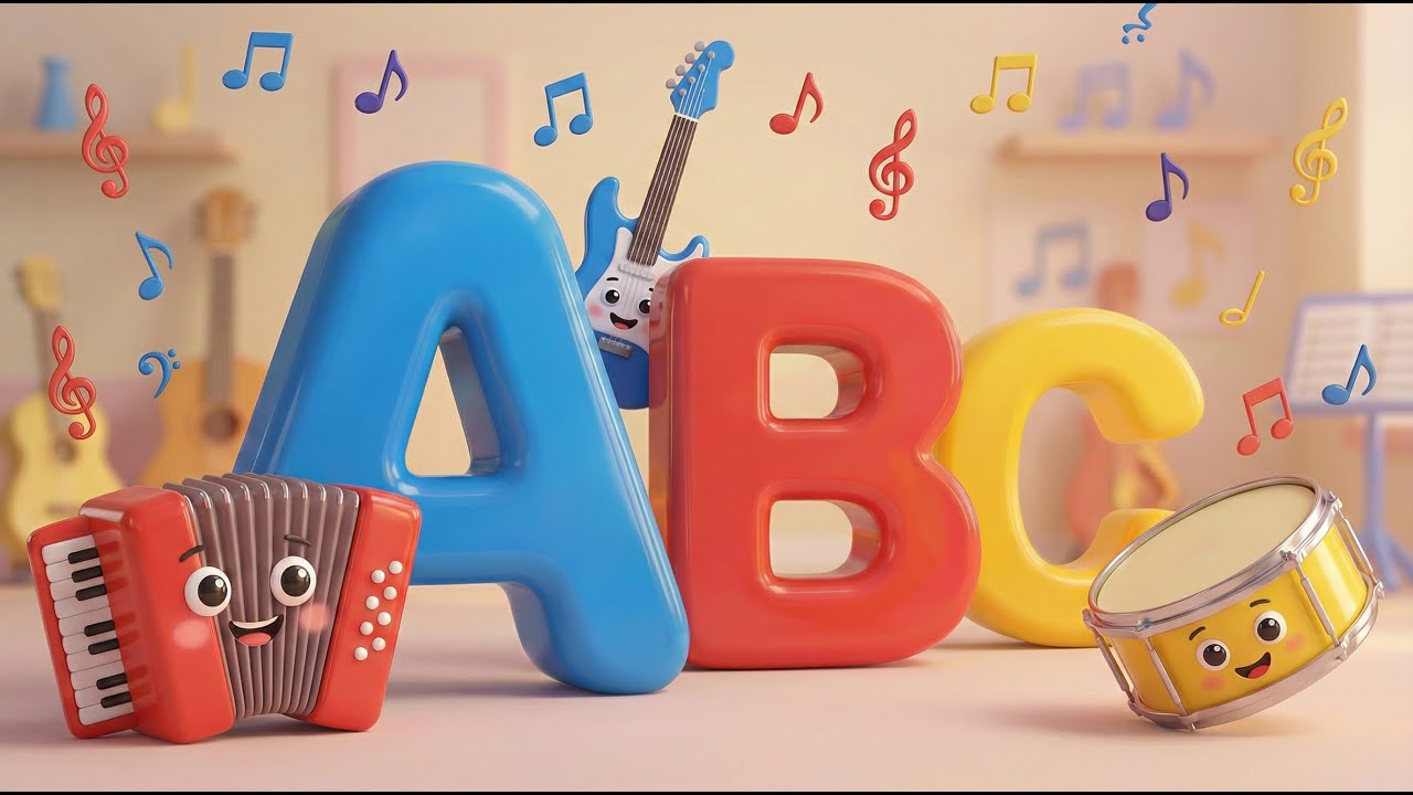 Learn ABC with Musical instruments Talking | Alphabet Sounds and Musical instruments Names