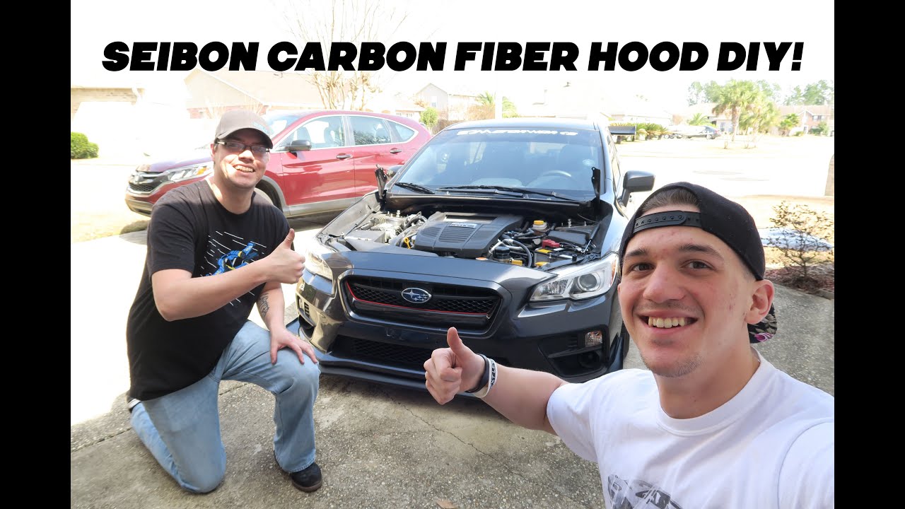 2015 Subaru WRX Seibon CW Carbon Fiber Hood DIY Install!