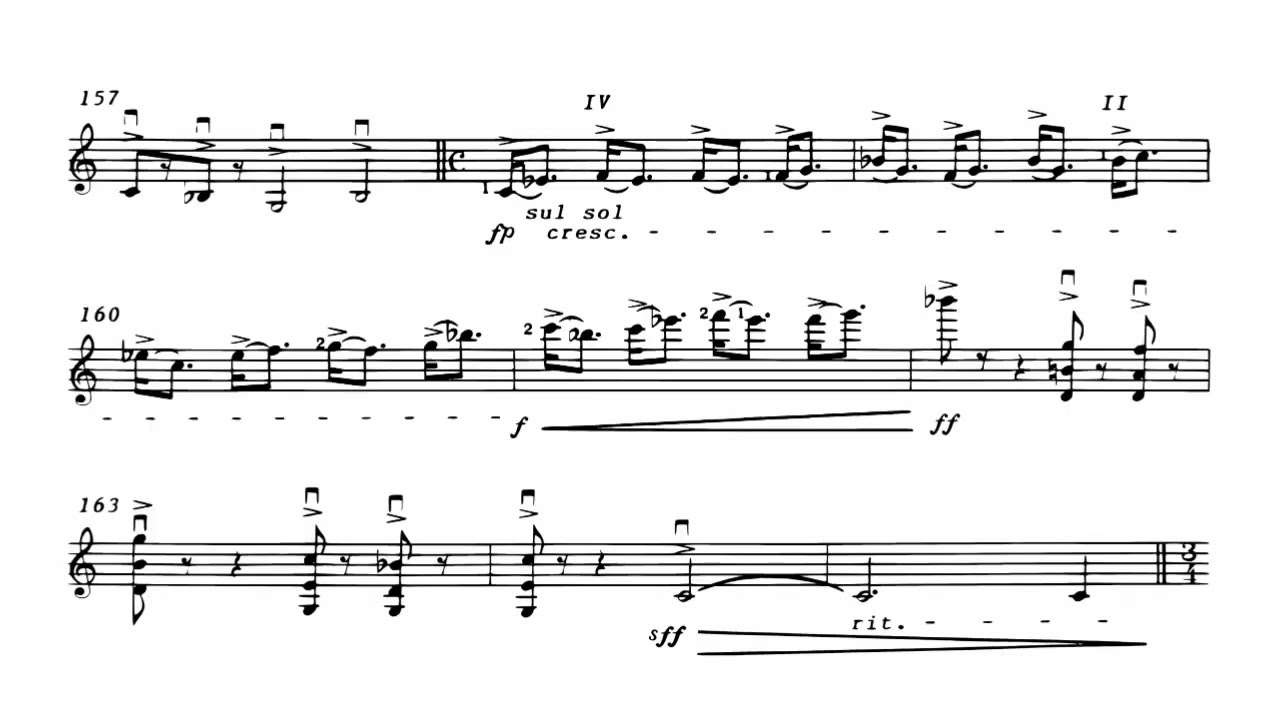 Miklós Rózsa, Sonata for Solo Violin, Op.40 (1986) (audio+score)