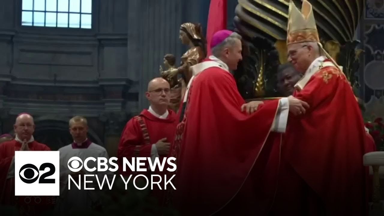 New York Archbishop Ronald Hicks receives special vestment from Pope Leo XIV