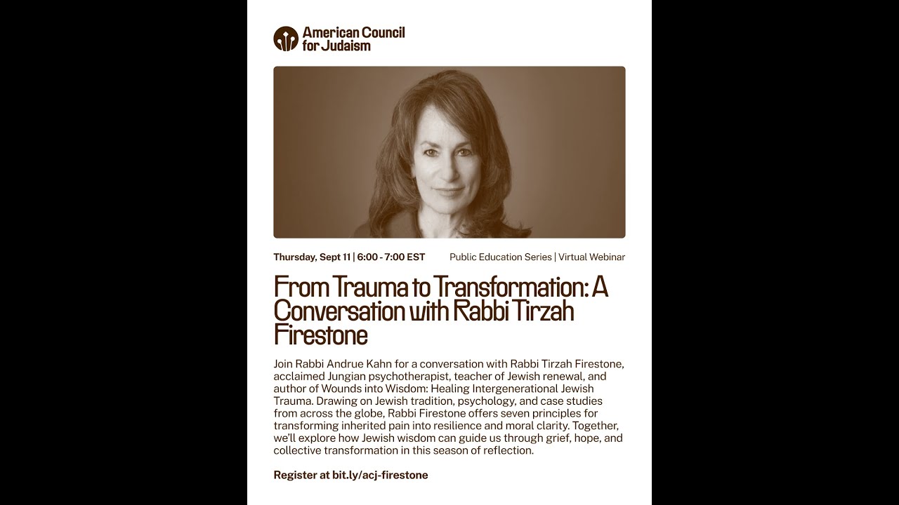 From Trauma to Transformation: A Conversation with Rabbi Tirzah Firestone