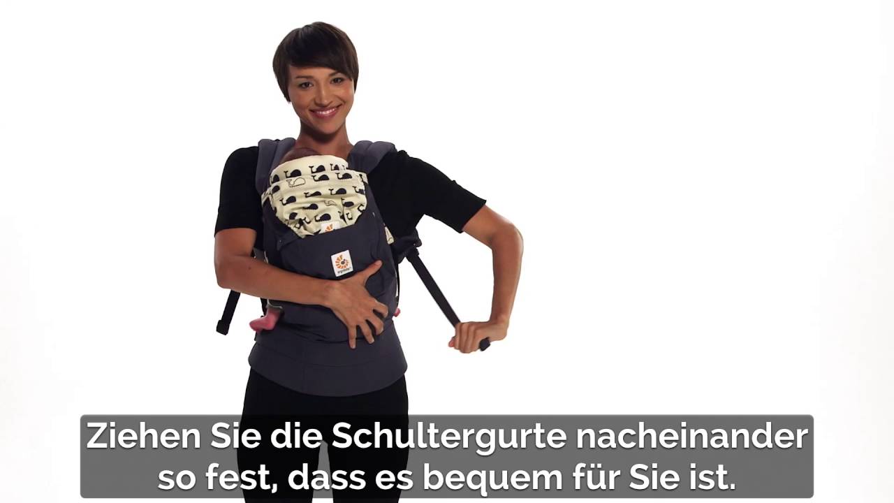 Ergobaby Neugeborenen-Einsatz Easy Snug | Anleitung mit Original Babytrage