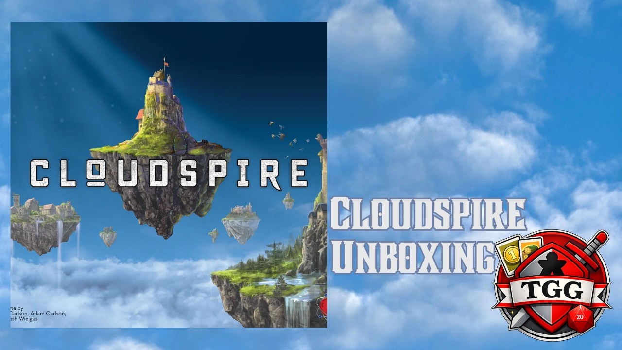 Распаковка настольной игры Cloudspire | Огромное количество компонентов и первый взгляд