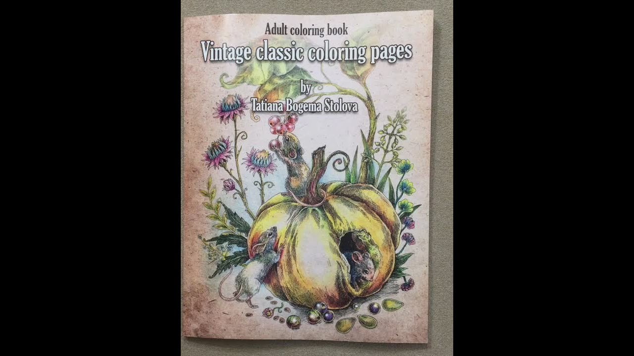 Vintage classic coloring pages - Tatiana Bogema Stolova flip through