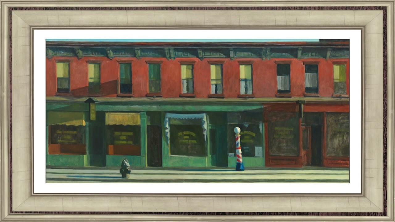 Edward Hopper Exhibit  Greatest Framed Matted Artwork 6hr Art Screensavers  wallpaper slideshow