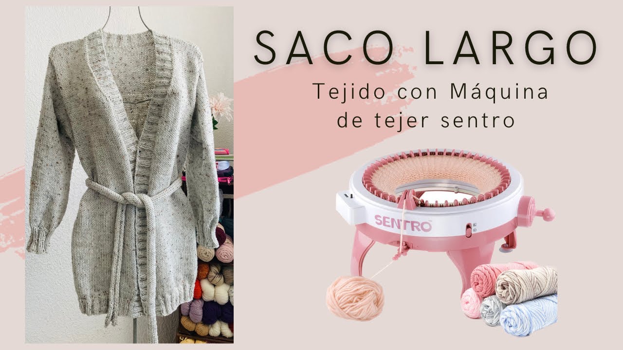 TEJIDO A MÁQUINA? 😱👉🏻 Increíble el resultado,  SACO LARGO  #tejidodepunto