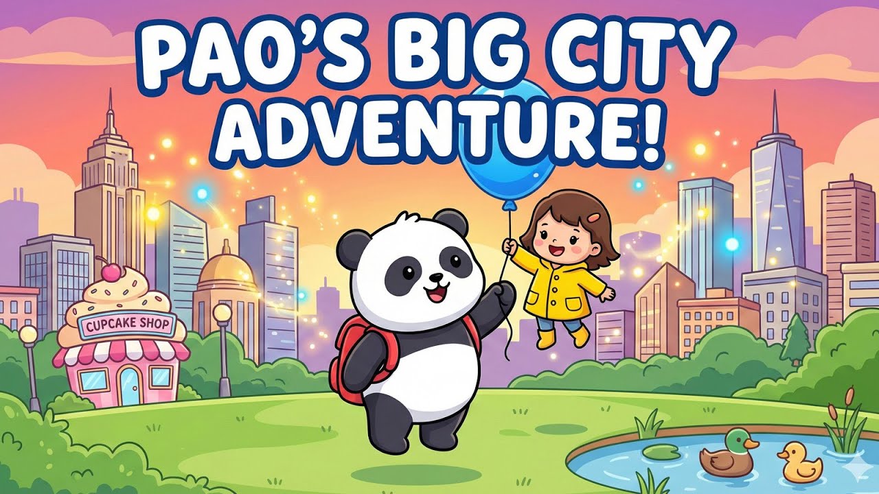 Cute Panda Tries City Life for the First Time | Adorable Panda Meets a New Friend in the City Park