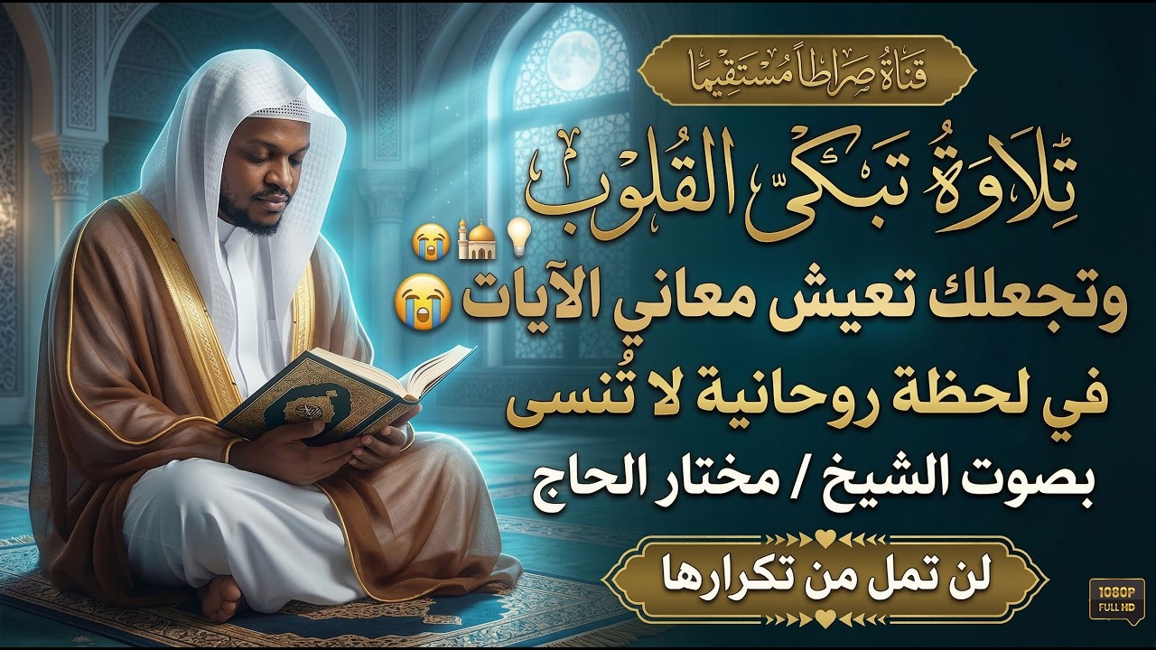تلاوة تبكي القلب وتجعلك تعيش معاني الآيات بكل جوارحك، في لحظة روحانية لا تُنسى.
