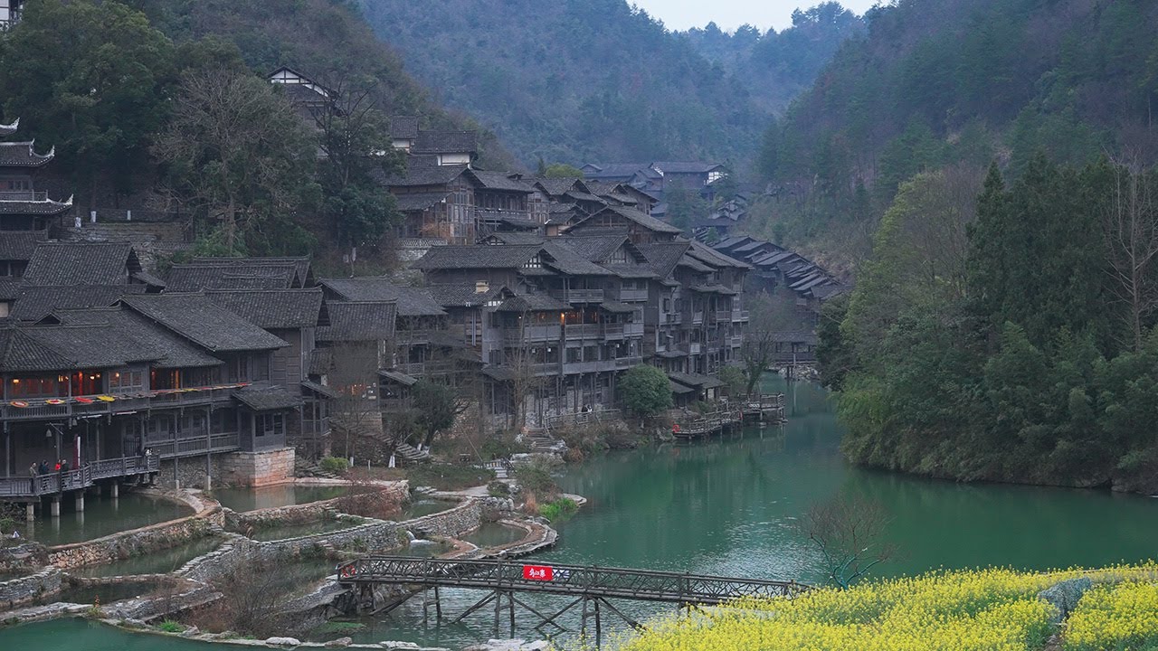 Walking in Guizhou Wujiang Village, Explore the fantasy wonderland in reality・4K HDR