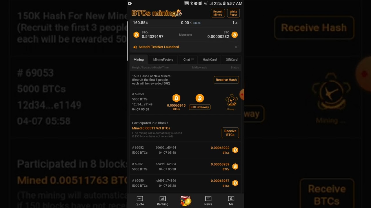 Satoshi BTC mining: How to mine Satoshi