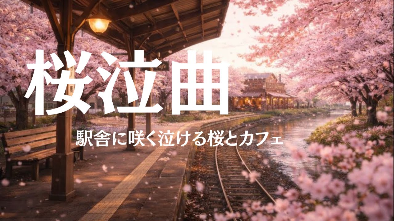 【BGM】もう会えない春へ・駅と桜とカフェの記憶｜Calming Lofi Cafe#桜#cafe #calmingloficafe #恋愛 #lofimusic #station