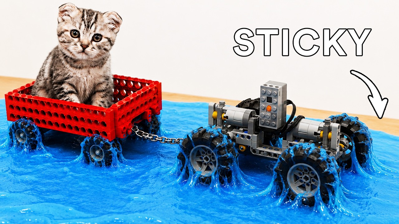 LEGO Cars Test: Pulling 600g Slope Slime Road | LT Lego Tech