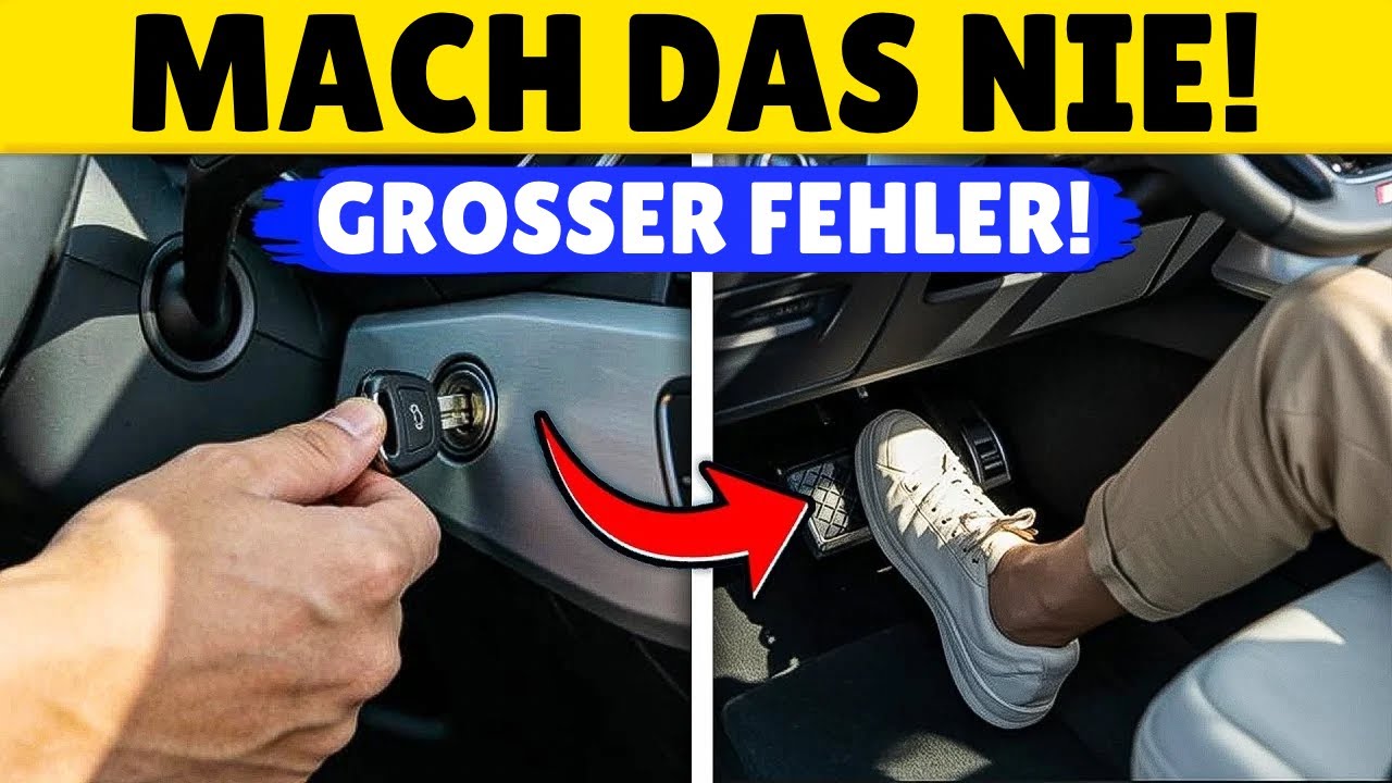 Mach DAS niemals bevor du dein Auto startest (fast alle Fahrer machen diesen Fehler!)