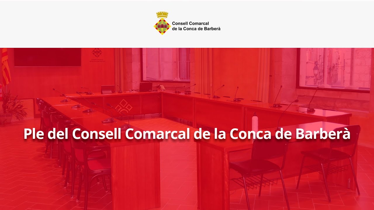 Ple del Consell Comarcal de la Conca de Barberà. 26/01/2026