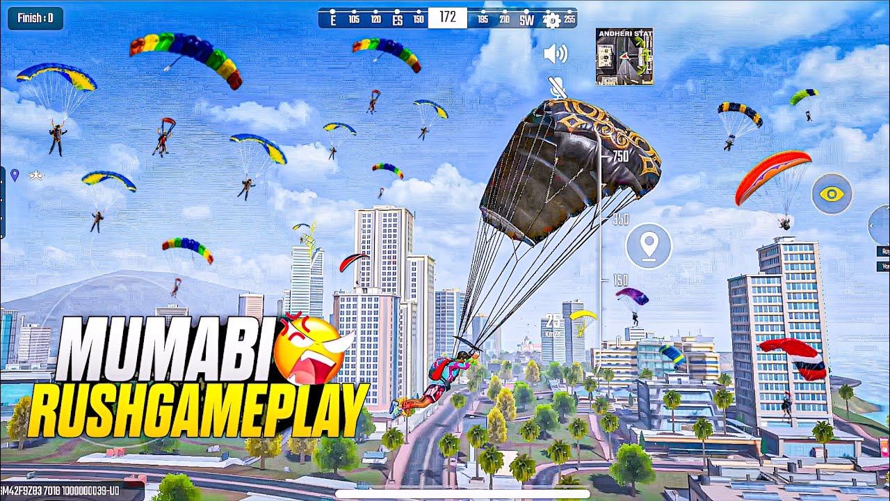 MUMBAI RUSH GAME PLAY VIDEO 20+ KILL 😱#scarfall #battleroyalegame #pubg 