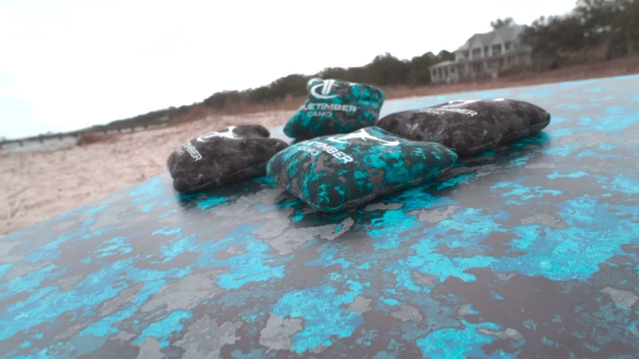 True Timber and Slick Woody's Camo Cornhole on the Beach