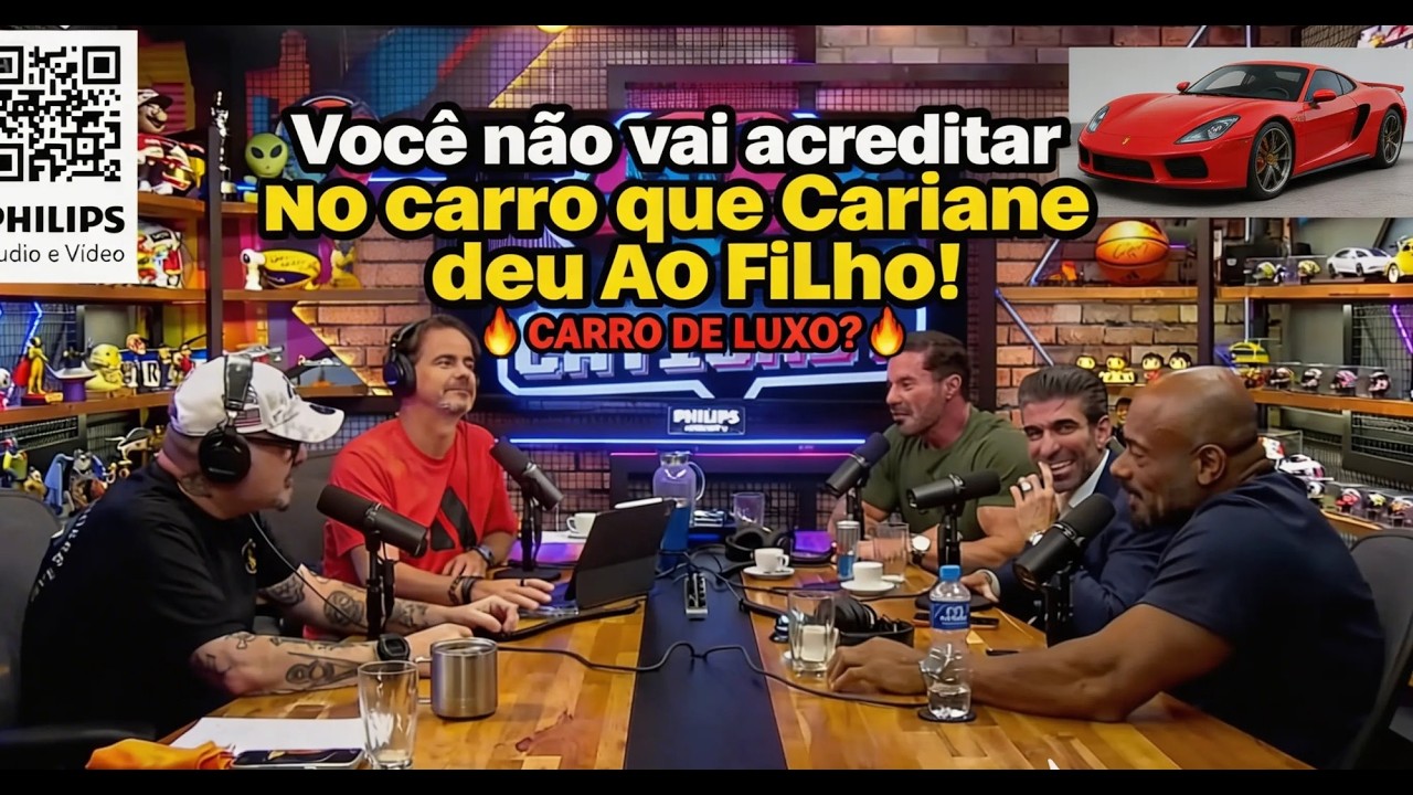 Julio Balestrine e T-Car tirao sarro do carro que Cariane deu para seu filho