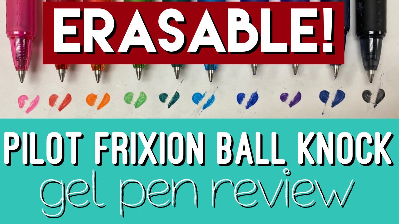 These GEL PENS Are ERASABLE!? Pilot FriXion Ball Knock Gel Pen Review (+ Swatches) | happy monday