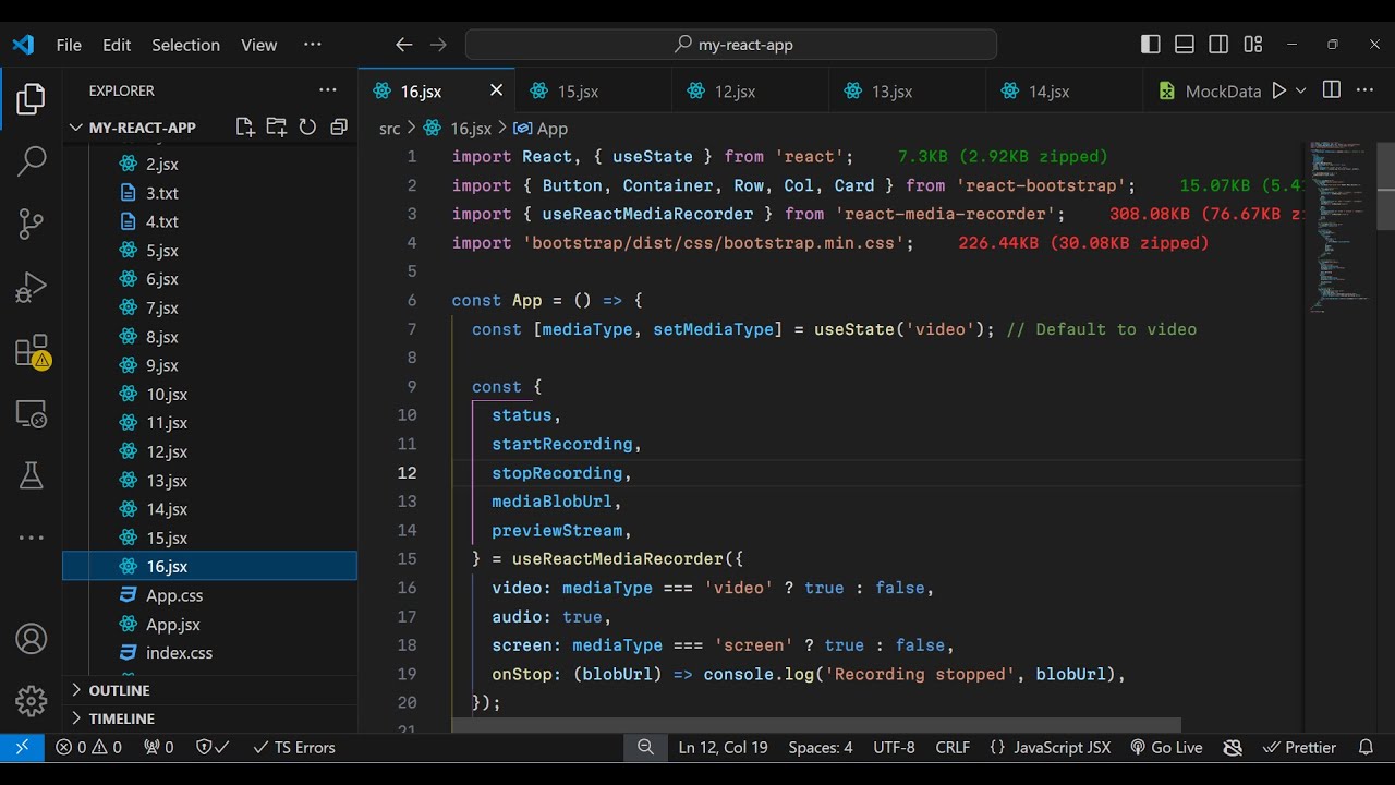 Build a React.js WebRTC Video,Audio & Screen Recorder in Browser Using react-media-recorder Library