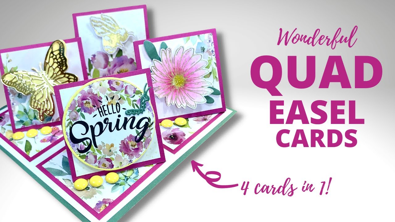 Wonderful Quad Easel Cards | Twisted Easel Card Design