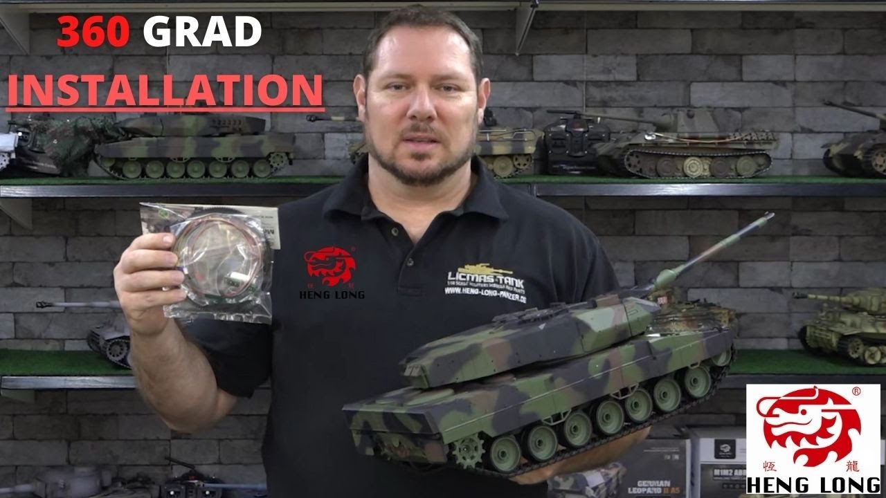 RC Panzer Leopard 2 A6 1/16 Upgrade Heng Long 360 Grad KIT Workshop Installation