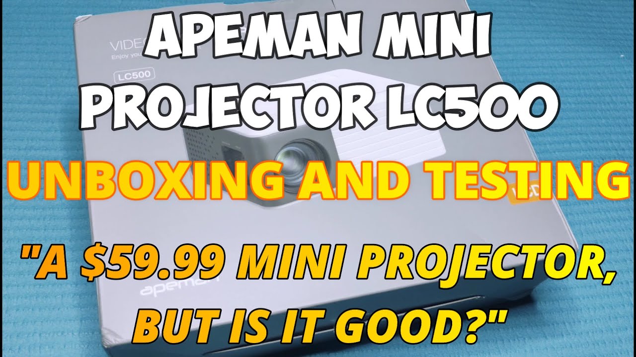 Apeman Mini Projector LC500 in 2024 (Unboxing, Setup, and Testing)
