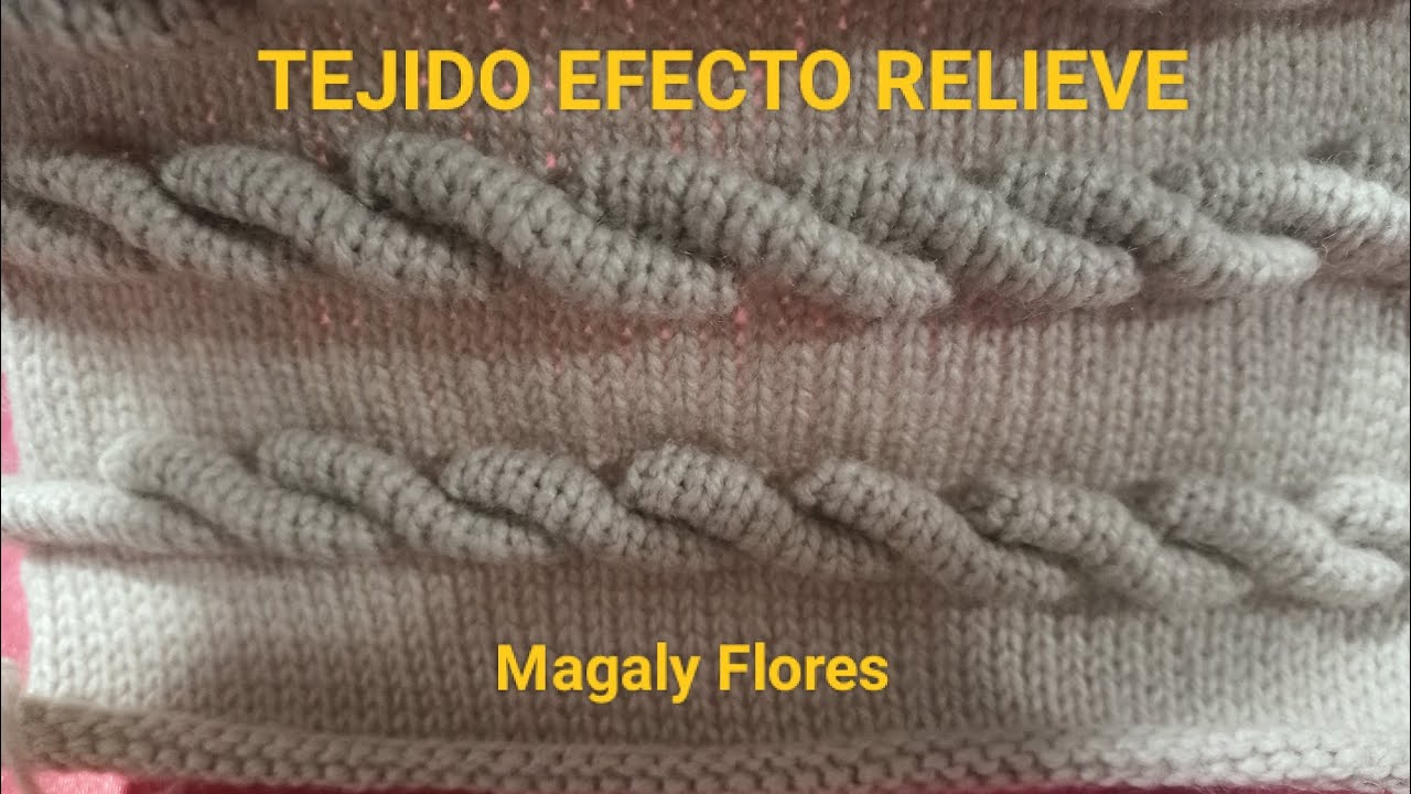 Tejido efecto RELIEVE en máquina de tejer TRICOTOSA