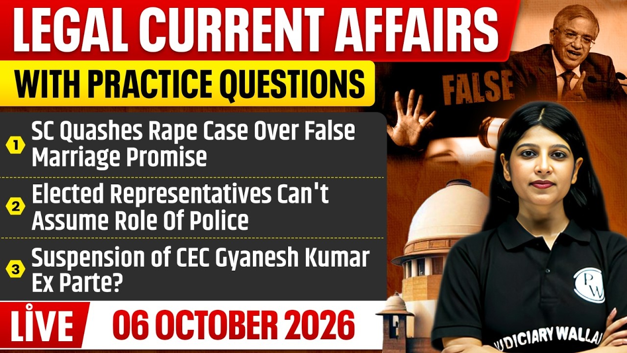 Legal Current Affairs Today | 06 Oct 2026 | Top Legal News | Judiciary/APO/APP | Judiciary By PW