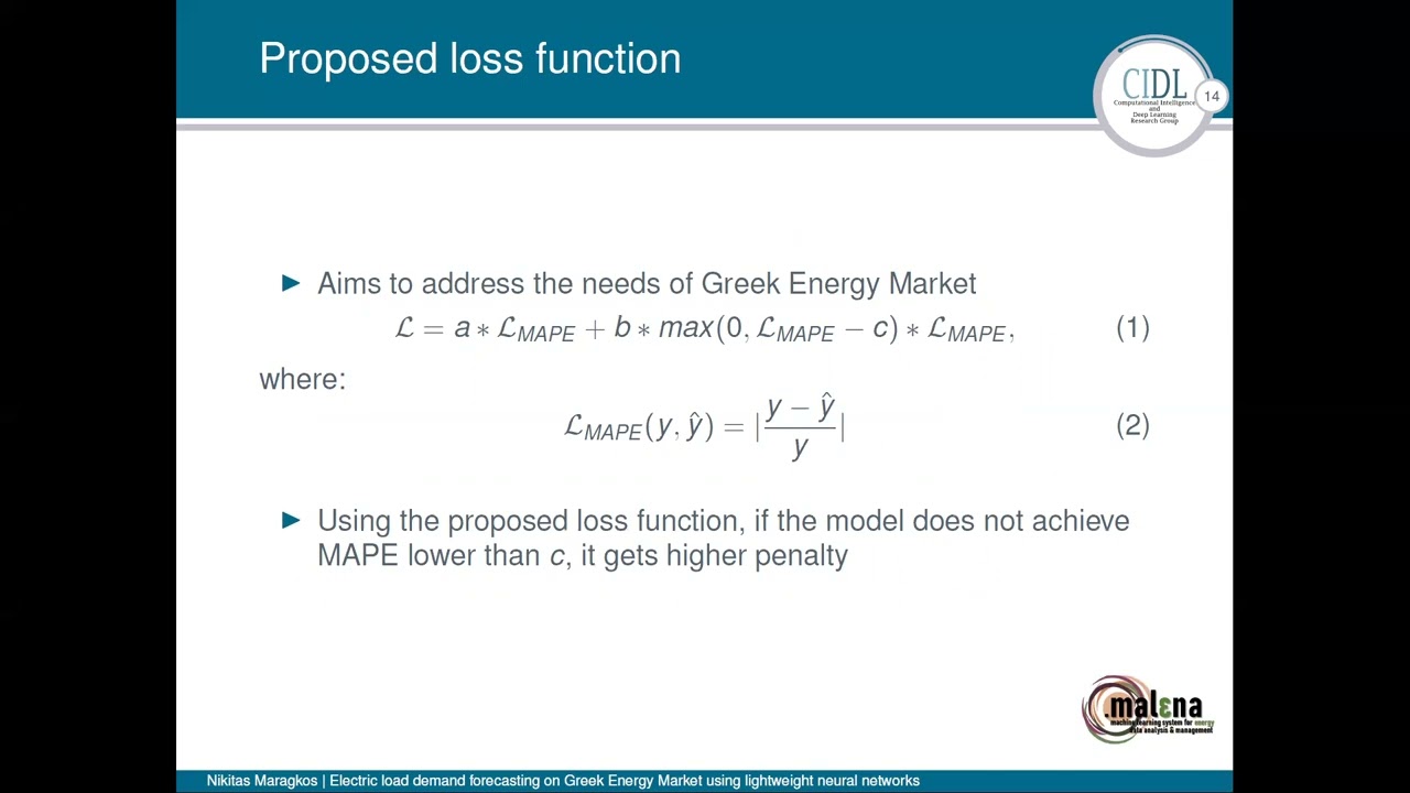 Electric load demand forecasting on Greek Energy Market using lightweight neural networks