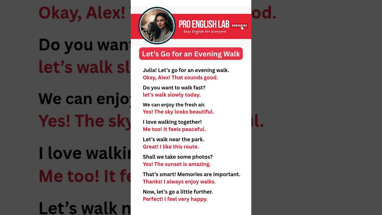 Let&rsquo;s Go for an Evening Walk! | Easy English Conversation for Beginners 🌅