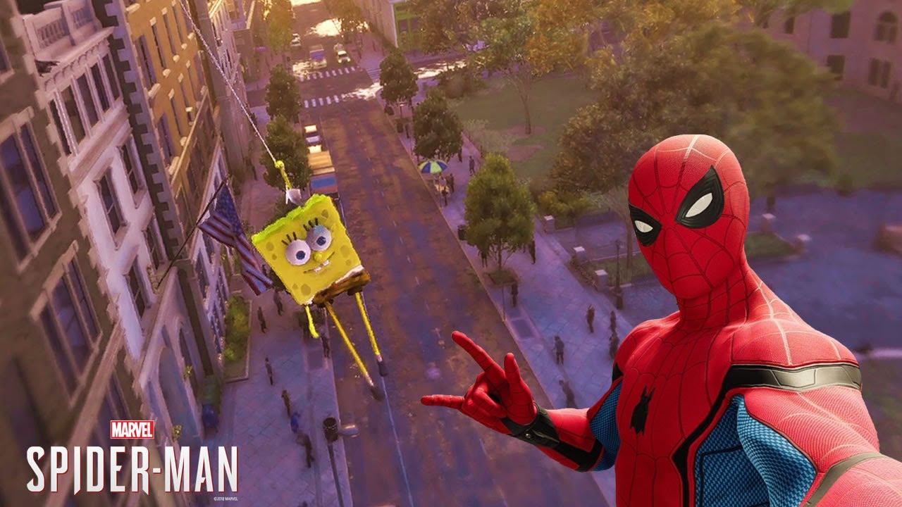 BOB ESPONJA É O HOMEM-ARANHA no Marvel's Spider-Man PC Mods
