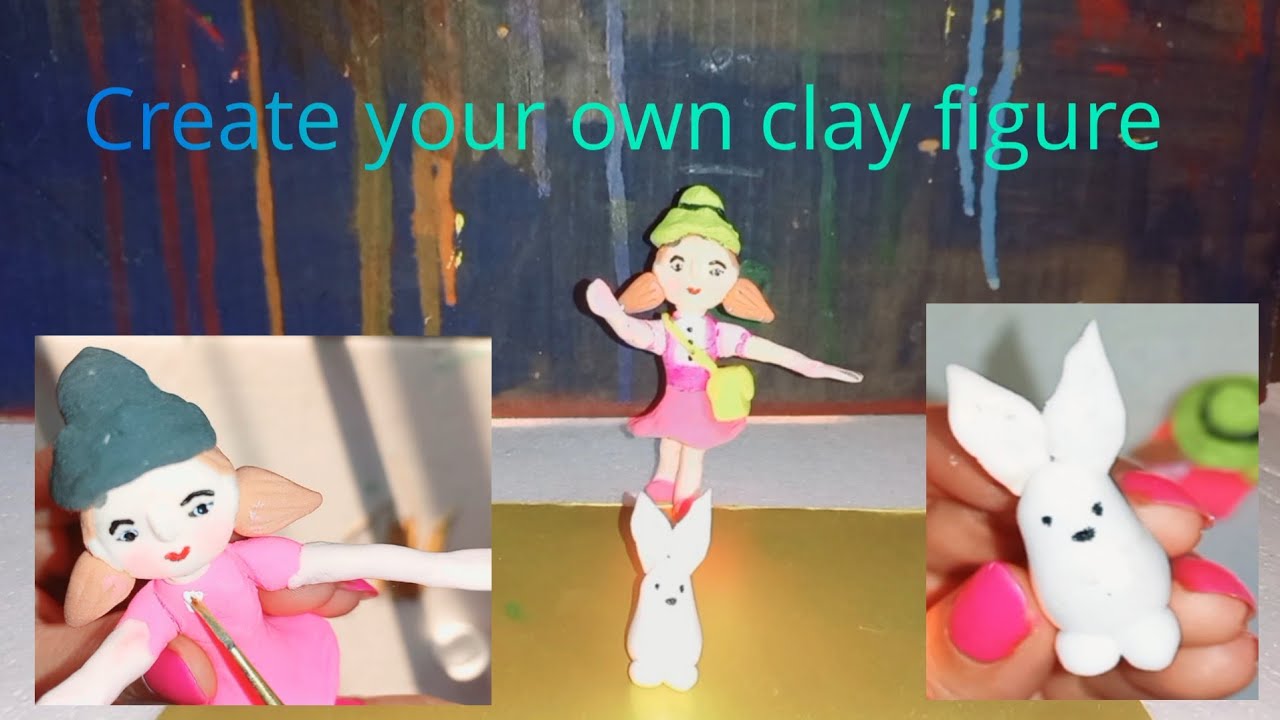 Create your own clay figure/clay modeling/clay art/ clay figure /totoro character 