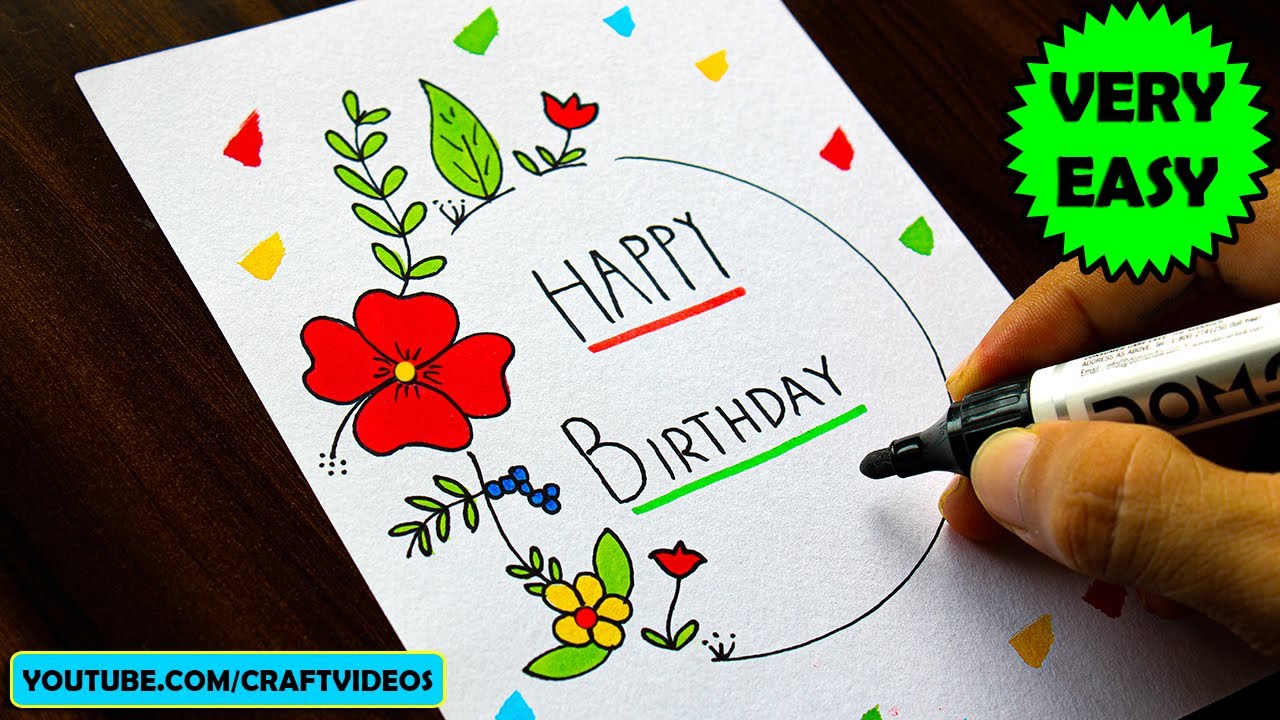 BIRTHDAY CARD DRAWING EASY