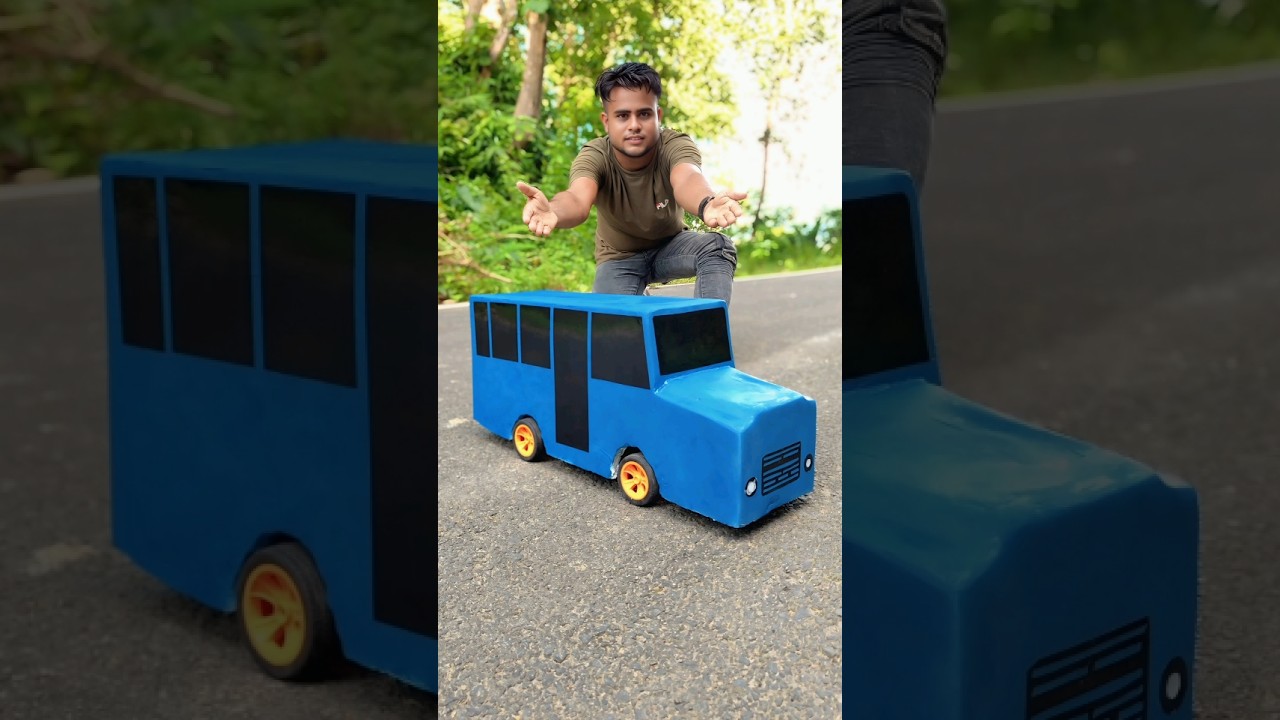 Just Upgraded My RC Racing Car to an Old School Remote Control Bus - Epic! 😍🚀