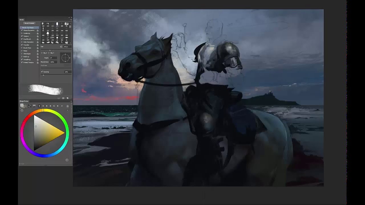 Dawn Knight - Full Start-to-Finish Digital Painting Demonstration.
