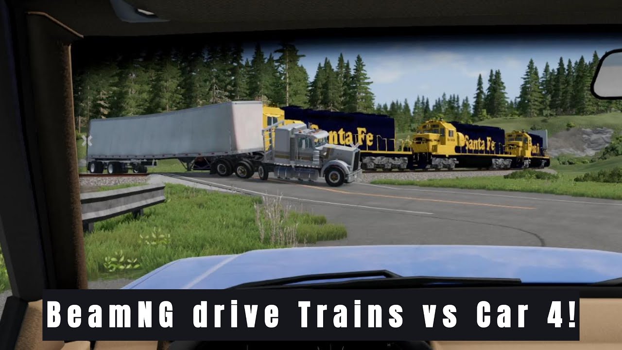 BeamNG drive Train Vs Car 4!