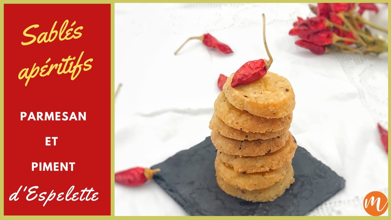 Sablés Parmesan et Piment d'Espelette (ou un autre piment !) : tellement simples !