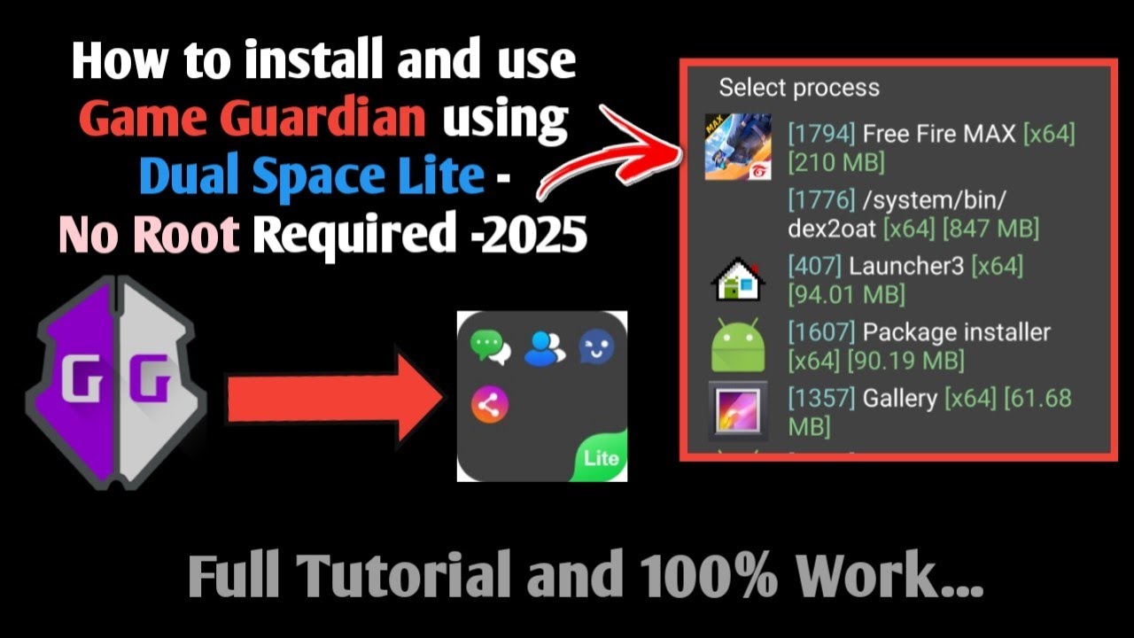 Как использовать Game Guardian с DualSpace Lite (без ROOT-прав) | Пошаговое руководство 2025 года