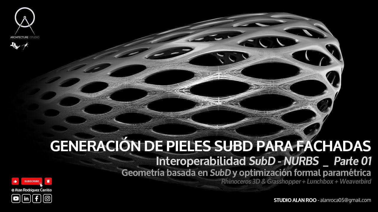 Rhinoceros 3D & Grasshopper – Pieles basadas en SubD_01 #rhinoceros #grasshopper #parametricdesign