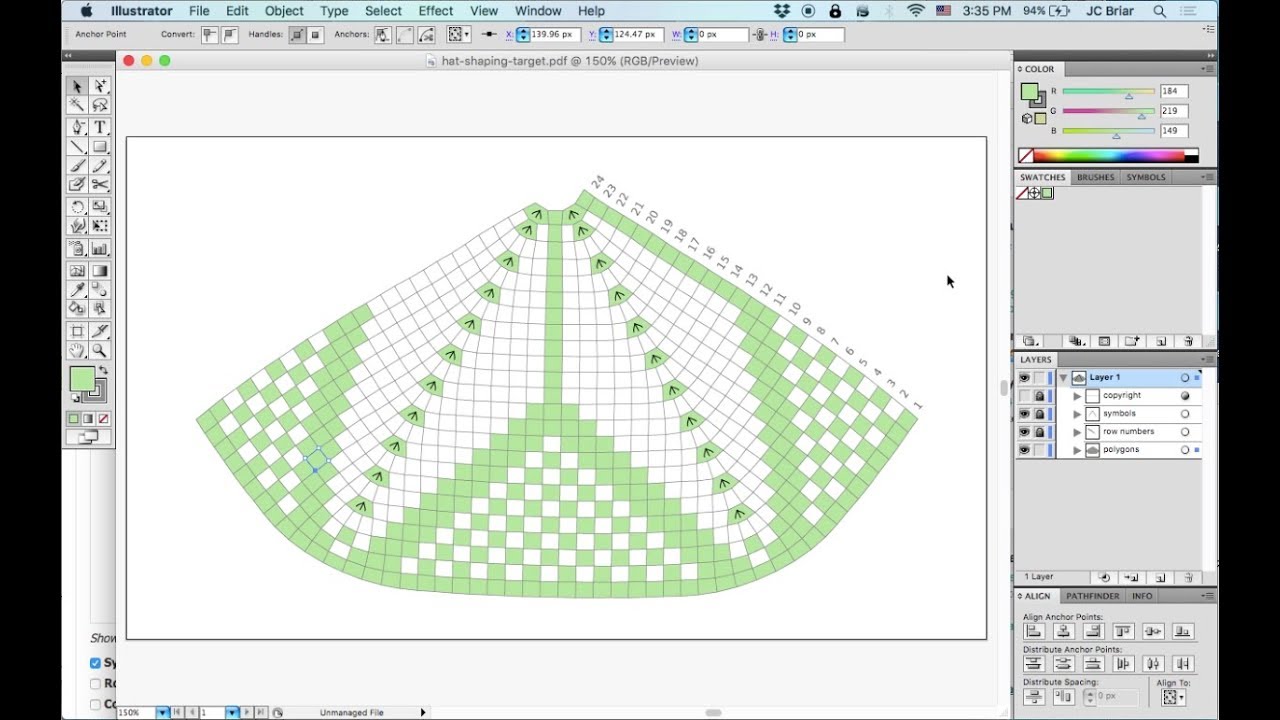 Coloring exported stitch maps in Illustrator