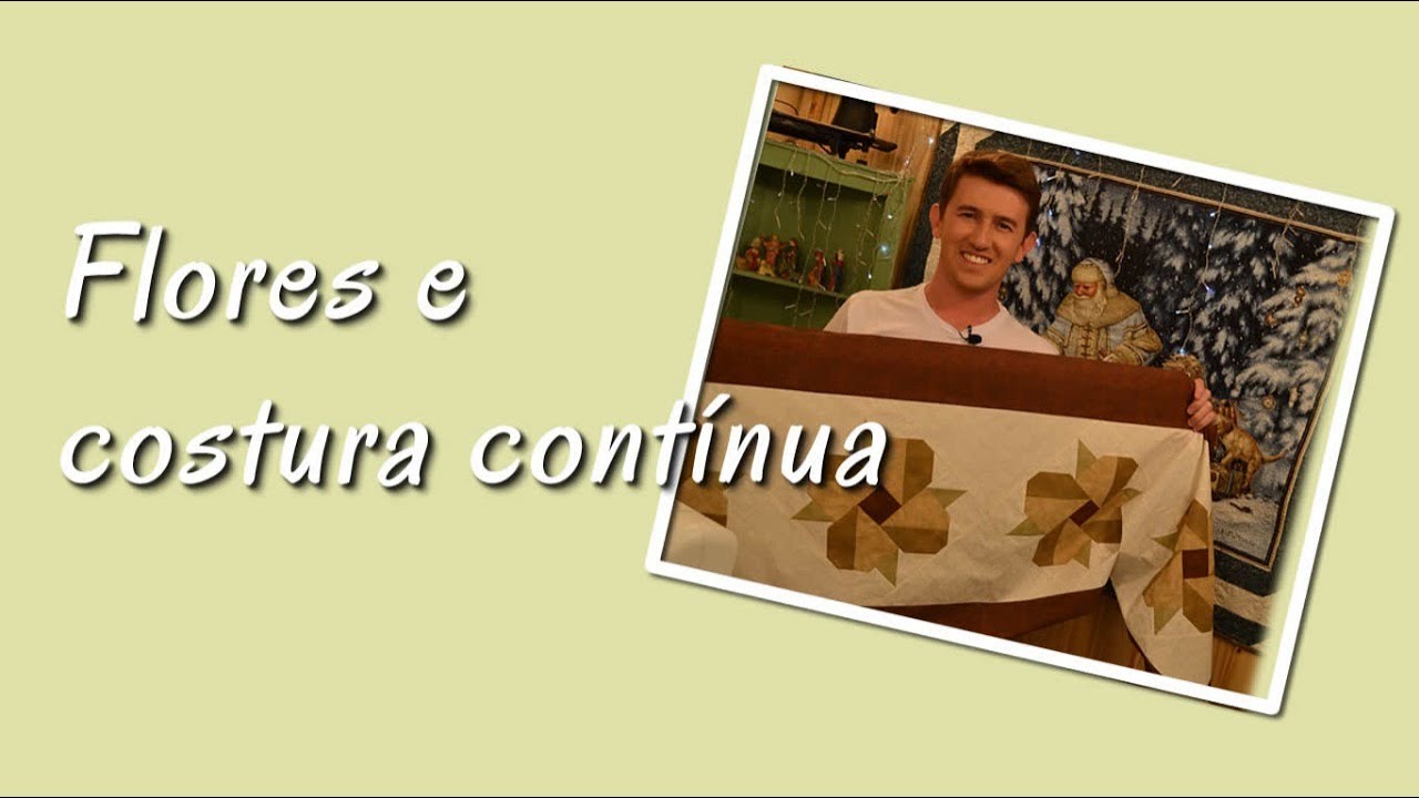 Caminho de Mesa - Flores e Costura contínua - 30/12/2018 Especial Ano Novo